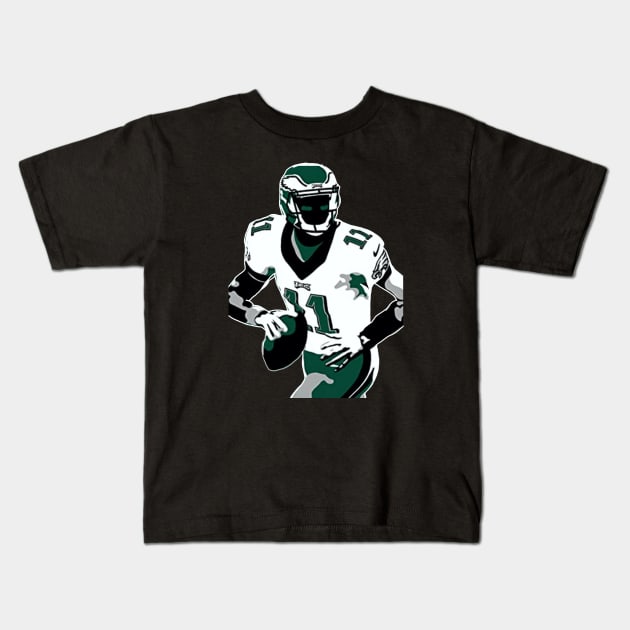 Classic Carson Wentz Kids T-Shirt by WildBrownies